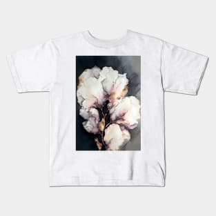 Pink Puffs - Abstract Alcohol Ink Resin Art Kids T-Shirt